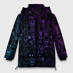 Куртка зимняя женская Разные персонажи игр, цвет: 3D-светло-серый