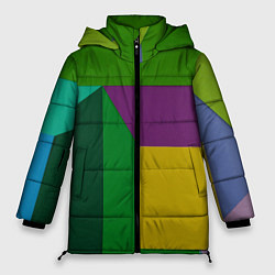 Куртка зимняя женская Абстрактный случайный набор геометрических фигур -, цвет: 3D-светло-серый