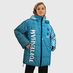 Куртка зимняя женская Тоттенхэм хотспур Абстракция, цвет: 3D-светло-серый — фото 2