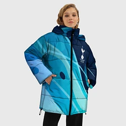 Куртка зимняя женская Tottenham hotspur Абстракция, цвет: 3D-светло-серый — фото 2
