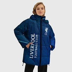 Куртка зимняя женская Liverpool Соты Абстракция, цвет: 3D-светло-серый — фото 2