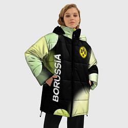 Куртка зимняя женская Боруссия Абстракция, цвет: 3D-черный — фото 2