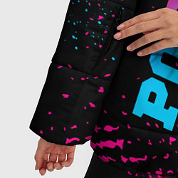 Куртка зимняя женская Porto - neon gradient: символ и надпись вертикальн, цвет: 3D-черный — фото 2