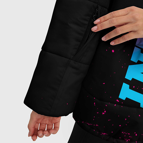 Женская зимняя куртка Inter - neon gradient: по-вертикали / 3D-Черный – фото 5