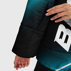 Куртка зимняя женская BMW неоновые лампы, цвет: 3D-черный — фото 2