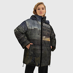 Куртка зимняя женская STALKER Многоэтажка В Воздухе, цвет: 3D-красный — фото 2