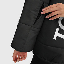 Куртка зимняя женская Toyota - серая абстракция, цвет: 3D-черный — фото 2