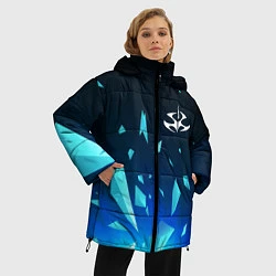 Куртка зимняя женская Hitman взрыв частиц, цвет: 3D-черный — фото 2