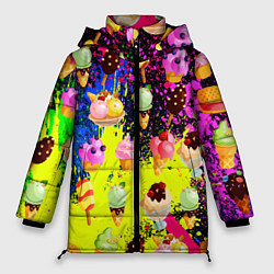 Куртка зимняя женская Мороженки Вкуснятина, цвет: 3D-красный