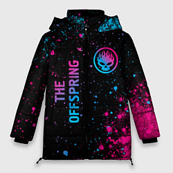 Женская зимняя куртка The Offspring - neon gradient: надпись, символ
