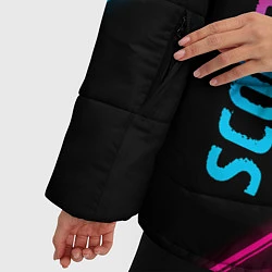 Куртка зимняя женская Scorpions - neon gradient: надпись, символ, цвет: 3D-черный — фото 2