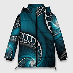 Куртка зимняя женская Странная абстрактная картинка, цвет: 3D-красный