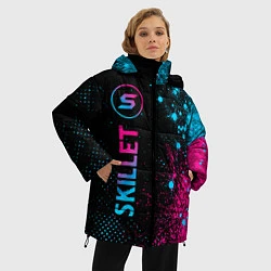 Куртка зимняя женская Skillet - neon gradient: по-вертикали, цвет: 3D-черный — фото 2