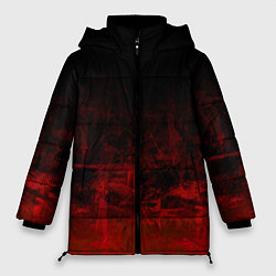 Женская зимняя куртка Черный однотонный и гранжевый красный