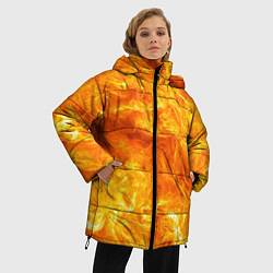 Куртка зимняя женская Бушующий огонь, цвет: 3D-красный — фото 2