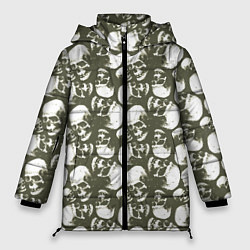 Куртка зимняя женская Череп гранж, цвет: 3D-черный