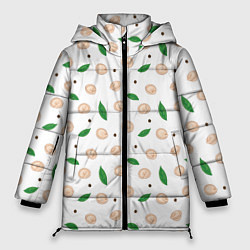 Куртка зимняя женская Пельмени с лавровым листом и перцем, цвет: 3D-светло-серый
