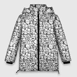 Куртка зимняя женская Череп бесформенный, цвет: 3D-черный