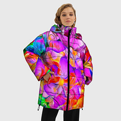 Куртка зимняя женская Flower Illusion, цвет: 3D-красный — фото 2