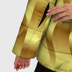 Куртка зимняя женская Золото абстрактная графика, цвет: 3D-черный — фото 2