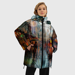 Куртка зимняя женская В Питере дождь, цвет: 3D-красный — фото 2