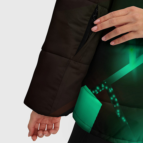Женская зимняя куртка Resident Evil разлом плит / 3D-Черный – фото 5