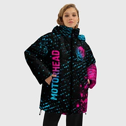Куртка зимняя женская Motorhead - neon gradient: надпись, символ, цвет: 3D-черный — фото 2