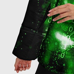 Куртка зимняя женская Зелёный программный код, цвет: 3D-красный — фото 2
