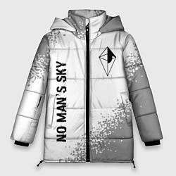 Куртка зимняя женская No Mans Sky glitch на светлом фоне: надпись, симво, цвет: 3D-черный
