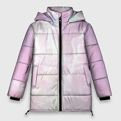 Куртка зимняя женская Розовые облака на голубом небе, цвет: 3D-светло-серый