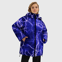 Куртка зимняя женская Многочисленные молнии, цвет: 3D-черный — фото 2