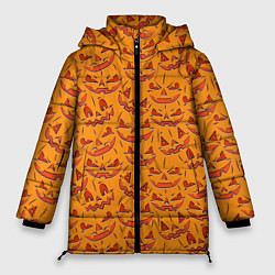 Женская зимняя куртка Halloween Pumpkin Pattern