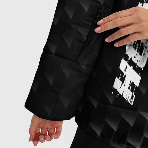 Женская зимняя куртка Honda карбоновый фон / 3D-Черный – фото 5