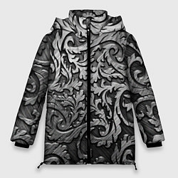 Куртка зимняя женская Стальные узоры, цвет: 3D-черный