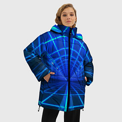 Куртка зимняя женская Неоновый туннель, цвет: 3D-красный — фото 2