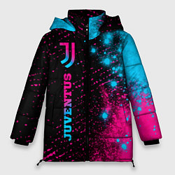 Куртка зимняя женская Juventus - neon gradient: по-вертикали, цвет: 3D-черный