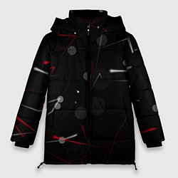 Куртка зимняя женская Движение частиц, цвет: 3D-красный