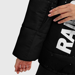 Куртка зимняя женская Ramones и рок символ на темном фоне, цвет: 3D-черный — фото 2