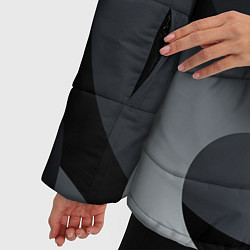 Куртка зимняя женская Спирали абстракция, цвет: 3D-светло-серый — фото 2