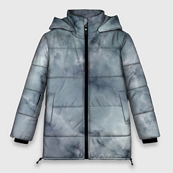 Куртка зимняя женская Натуральный дымчатый мрамор текстура, цвет: 3D-светло-серый