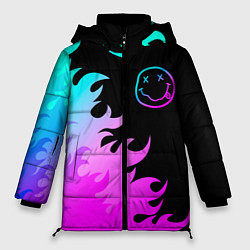 Куртка зимняя женская Nirvana неоновый огонь, цвет: 3D-черный