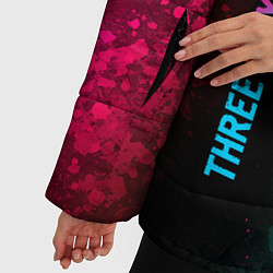 Куртка зимняя женская Three Days Grace - neon gradient: надпись, символ, цвет: 3D-черный — фото 2