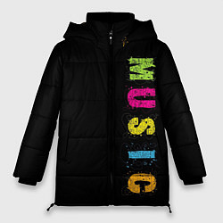 Куртка зимняя женская Music разноцветная музыка, цвет: 3D-черный