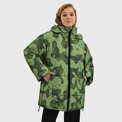 Куртка зимняя женская Камуфляж ВСР-93 Флора - Арбуз, цвет: 3D-черный — фото 2