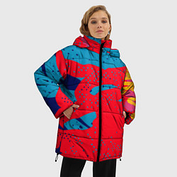 Куртка зимняя женская Красочные пятна, цвет: 3D-черный — фото 2