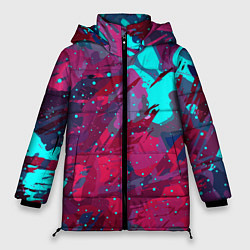 Куртка зимняя женская Смешанные краски, цвет: 3D-светло-серый