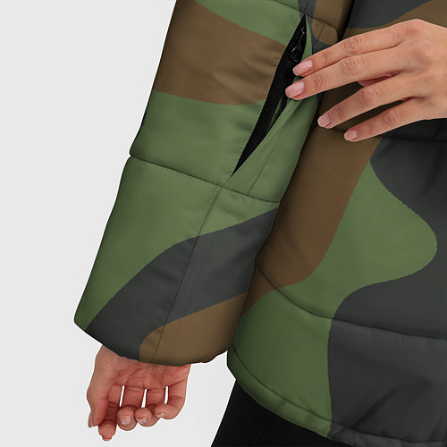 Женская зимняя куртка Камуфляж ВСР-93 крупный / 3D-Черный – фото 5