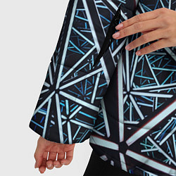 Куртка зимняя женская Абстрактное множество технологичных связей, цвет: 3D-светло-серый — фото 2