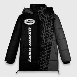 Куртка зимняя женская Land Rover speed на темном фоне со следами шин: по, цвет: 3D-черный