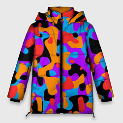 Куртка зимняя женская Абстракция - благородные цвета, цвет: 3D-красный